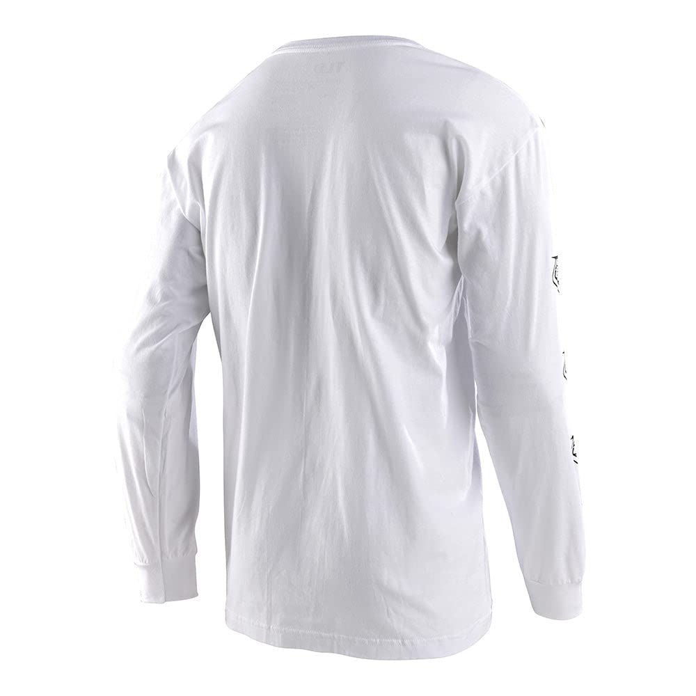 Troy Lee Designs Stamp Long Sleeve Shirt (SMALL) (WHITE)