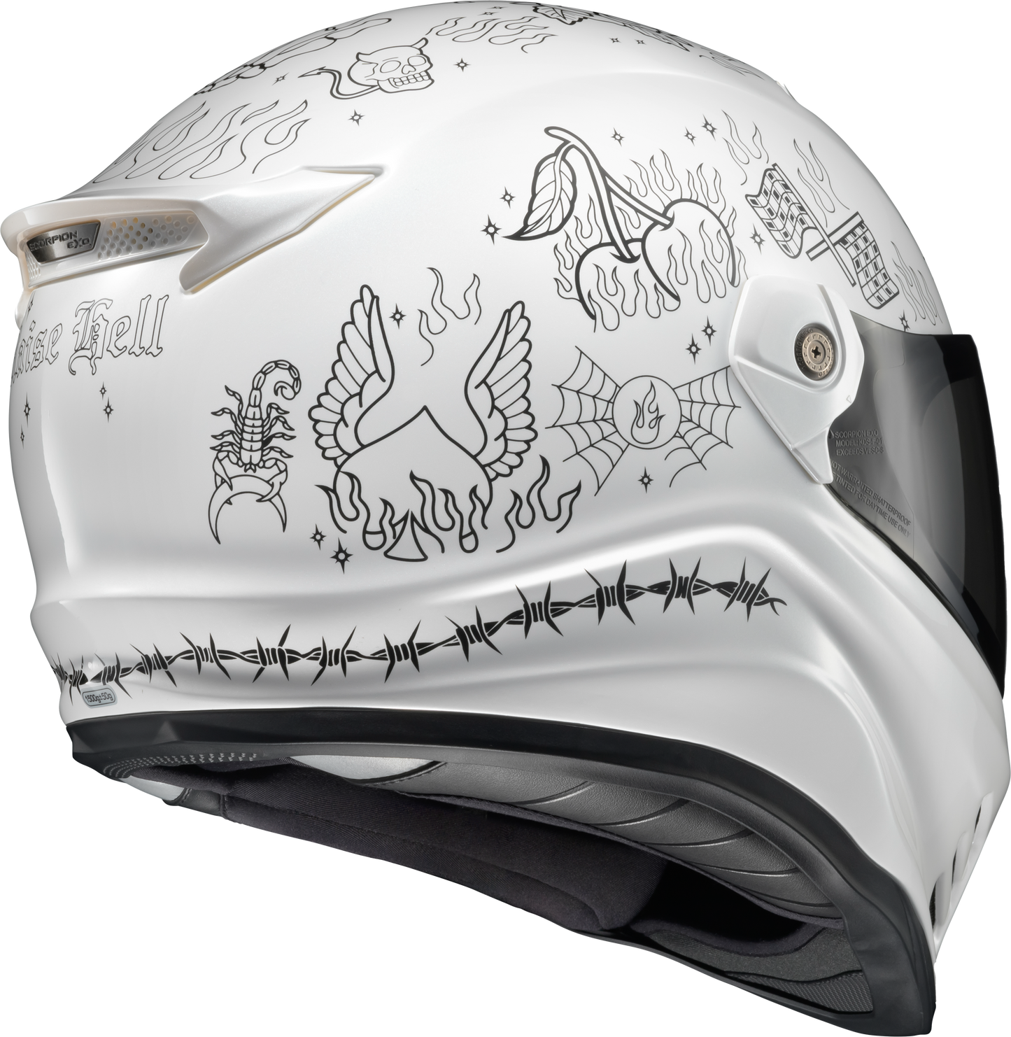 Covert Fx Full Face Helmet The Litas 2 White Lg