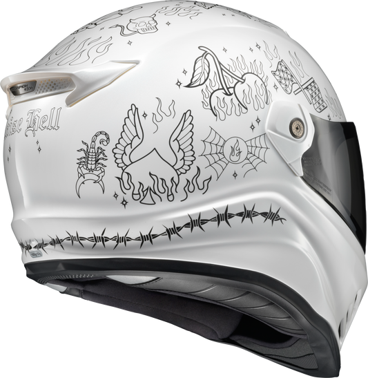 Covert Fx Full Face Helmet The Litas 2 White Lg