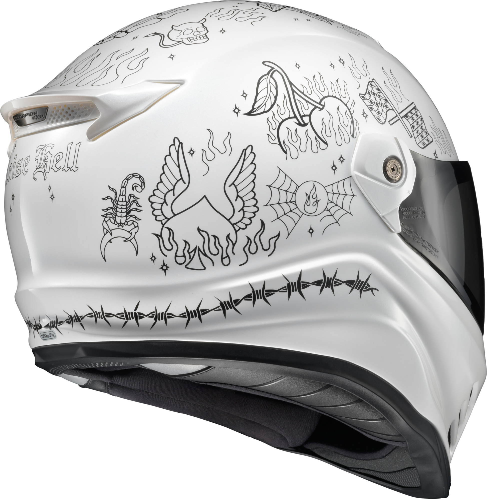 Covert Fx Full Face Helmet The Litas 2 White Xl