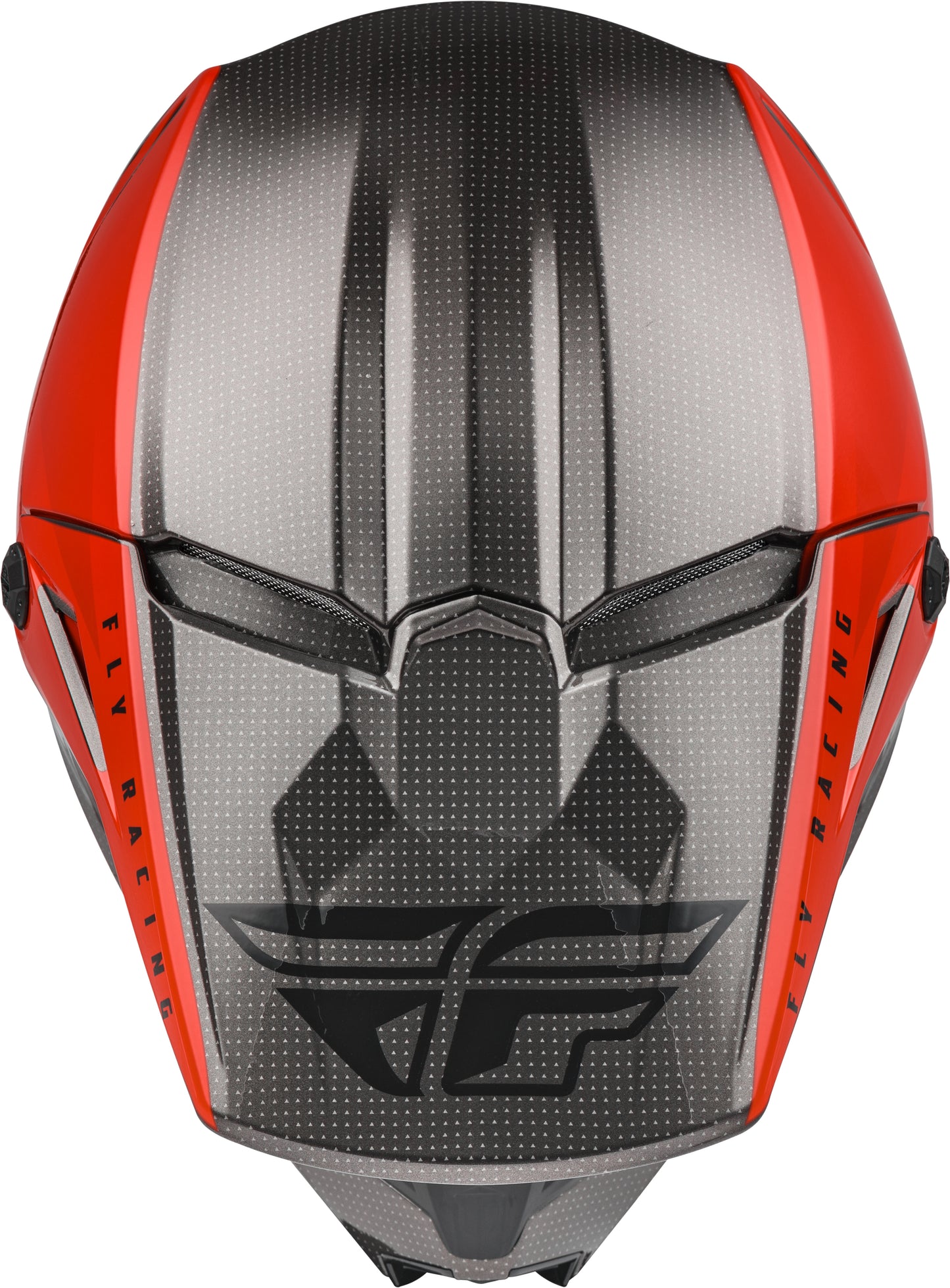 FLY Racing Kinetic Straight Edge Helmet (Red / Black / Grey) - Youth Medium