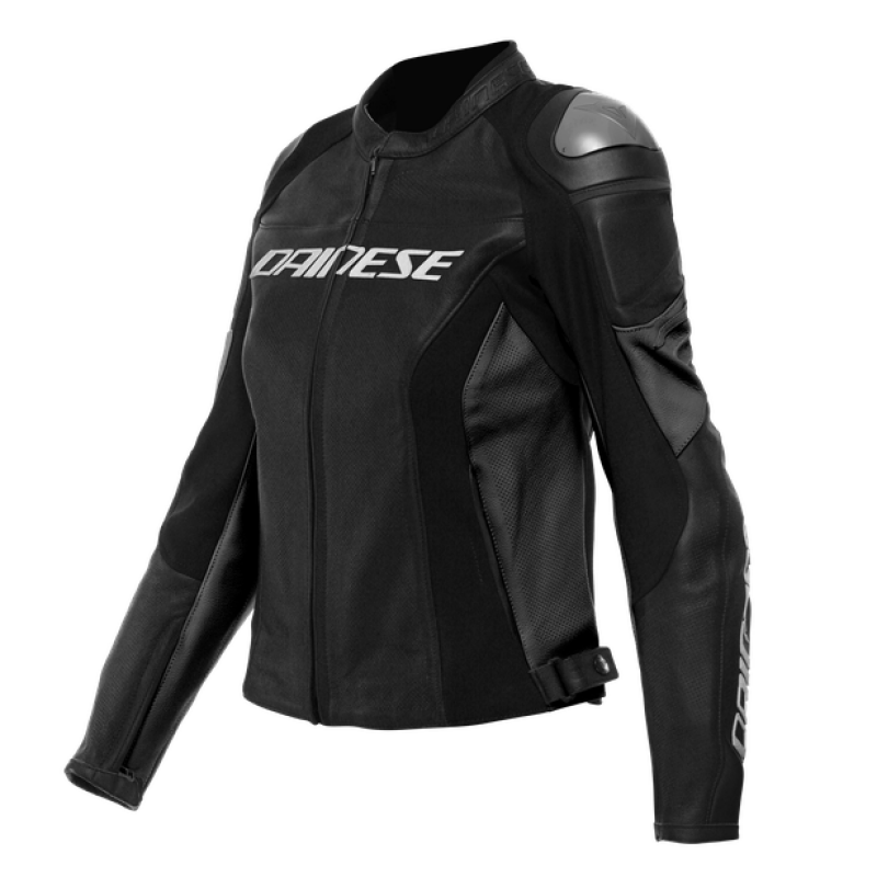 Dainese Racing 4 Lady Leather Jacket Perforated Black/Black - Part Number: dai202533849-631-48