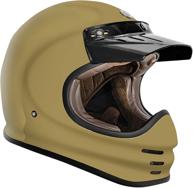 TORC T3 Retro Motorcycle Helmet (Gloss Sand)