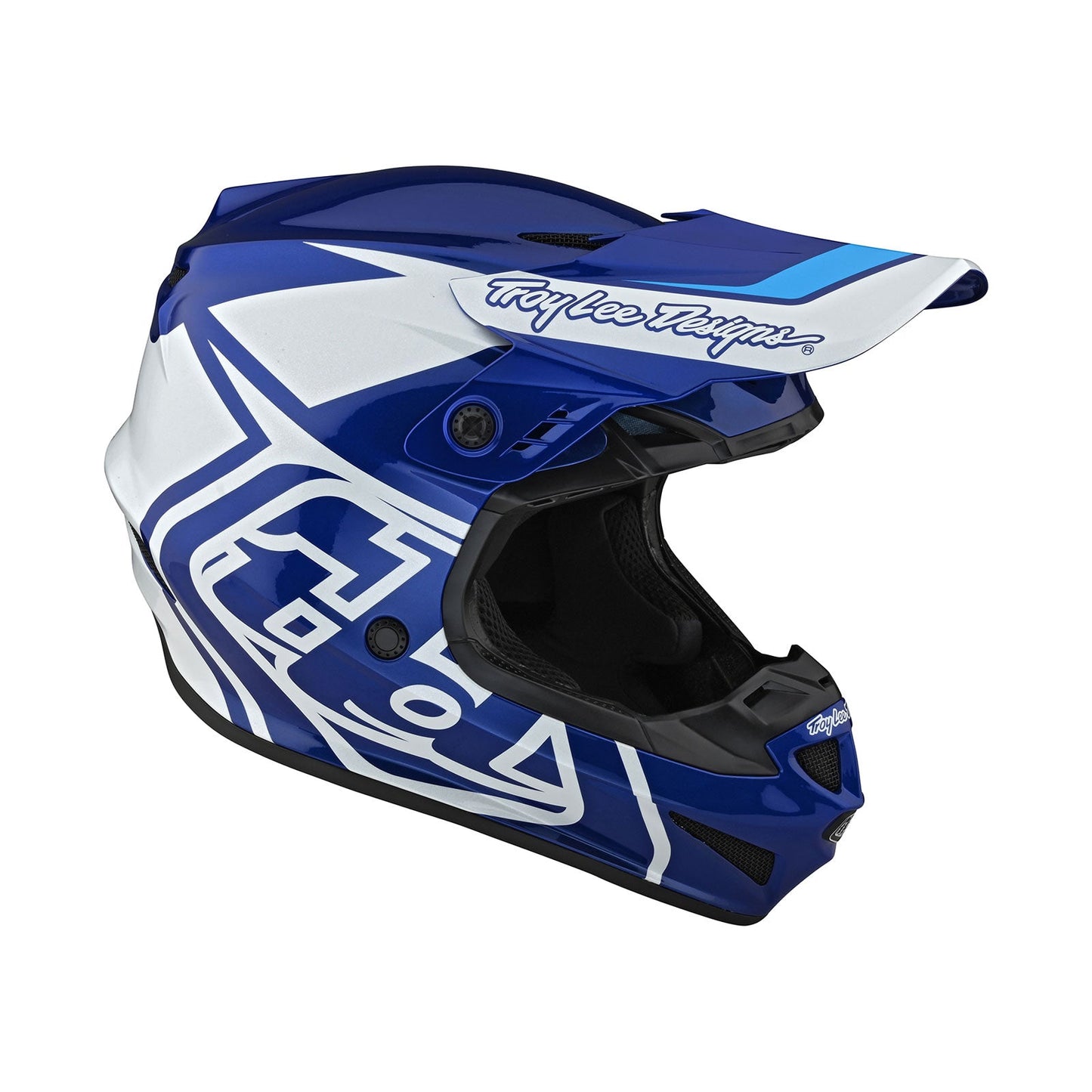 Troy Lee Designs GP Overload Adult Motocross Helmet - (Blue/White)