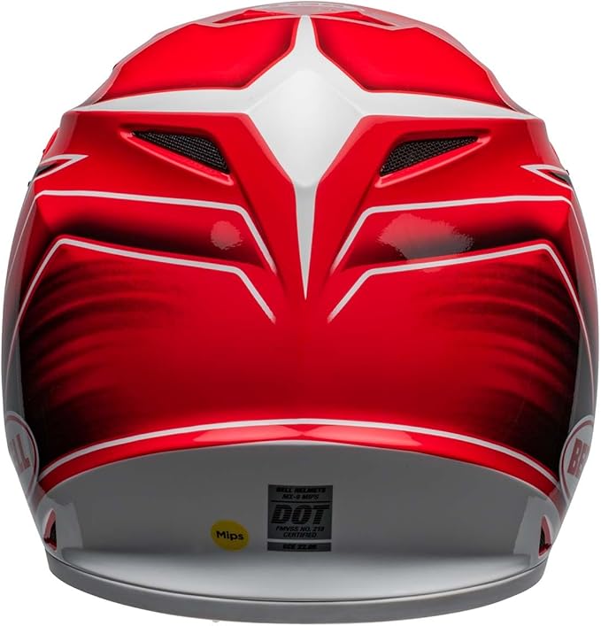 Bell MX-9 MIPS Dirt Helmet (Zone Gloss Red) - Medium