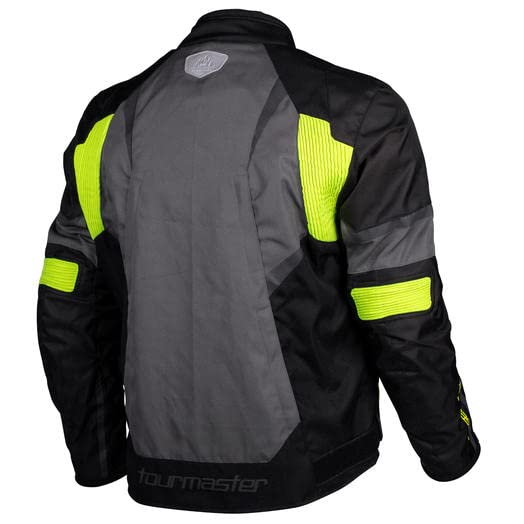 Tourmaster Intake Motorcycle Jacket (Black/Hi-Viz) - Small