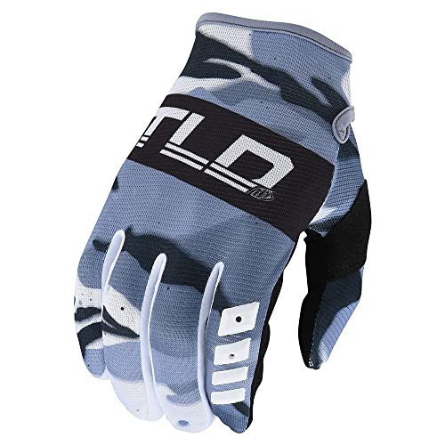 Troy Lee Designs Motocross Motorcycle Dirt Bike Racing Mountain Bicycle Riding Gloves, GP Glove CAMO (Gray, Small)