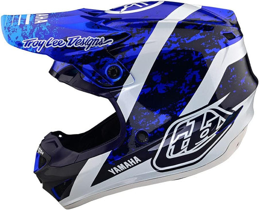 Troy Lee Designs Adult SE4 Polyacrylite Yamaha Helmet w/ MIPS (Navy, Small)