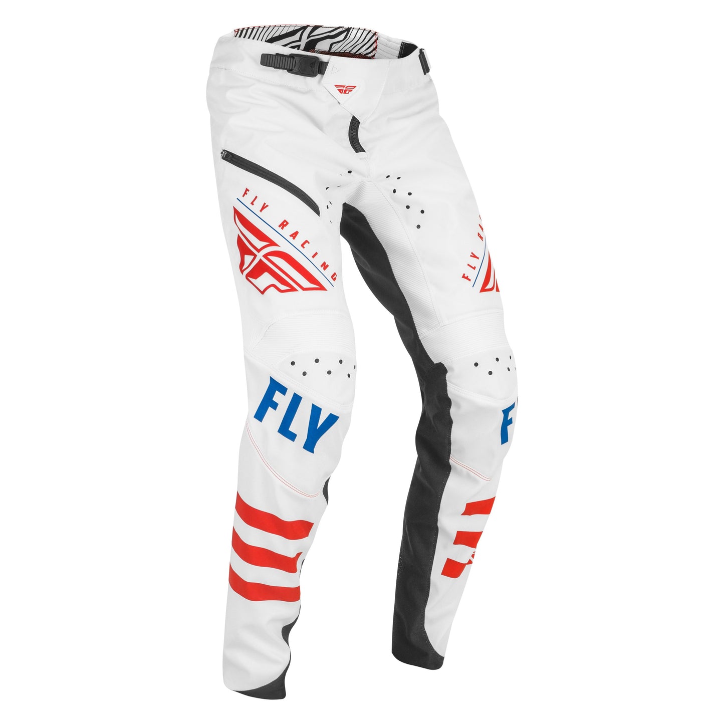 Fly Racing Kinetic MX Pants (White / Red / Blue) Size 38