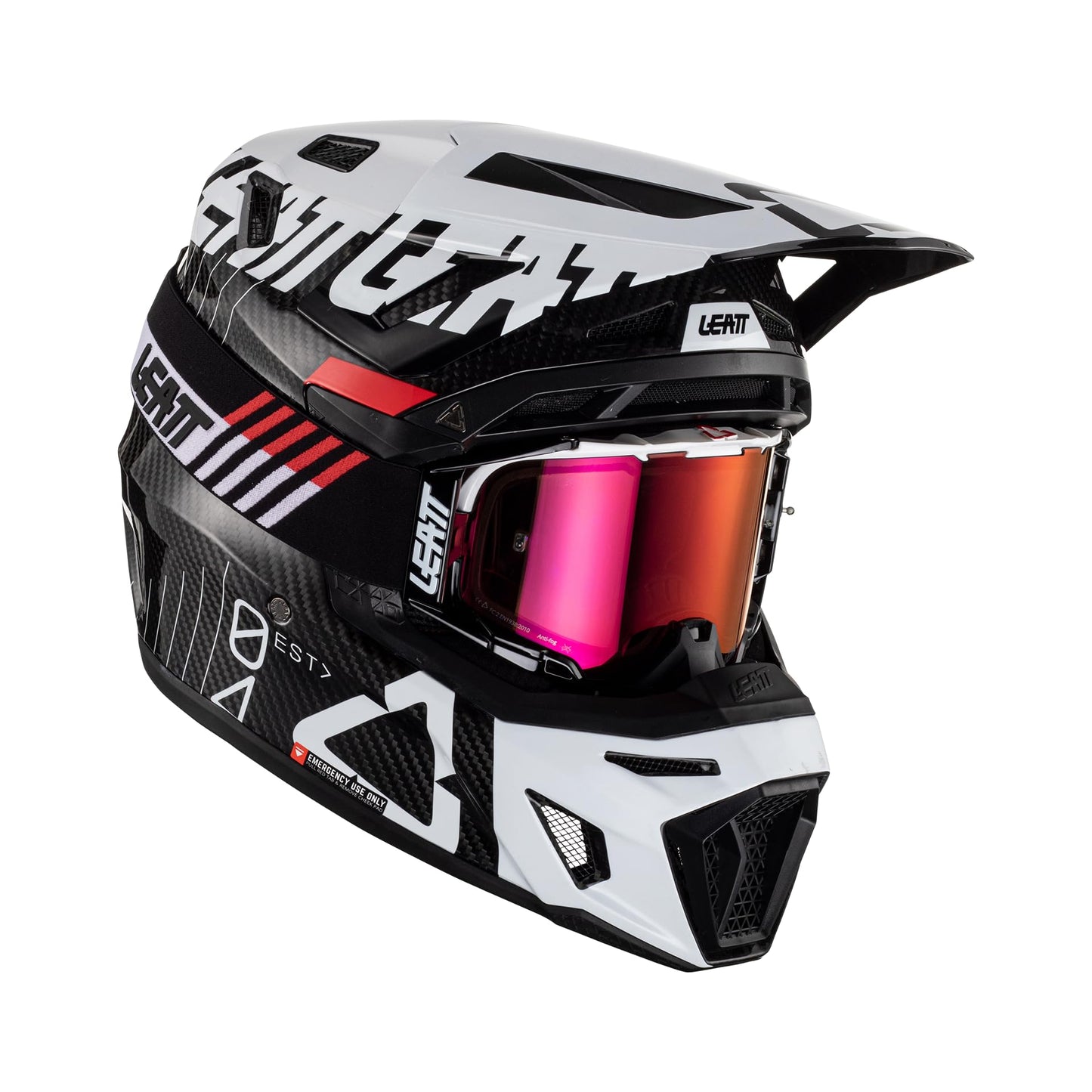 Leatt 9.5 V23 Moto Helmet Kit (White) - Small