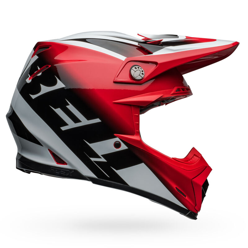 Bell Moto-9S Flex Helmets (Rail Gloss Red/White)