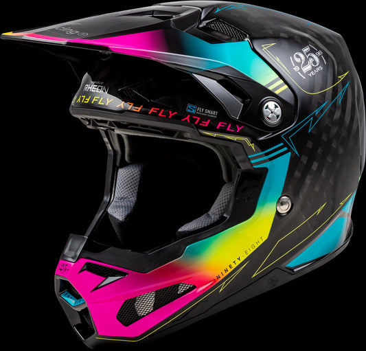 Fly Racing Formula S Legacy Carbon Helmet (Black/Electric Blue/Fuschia)