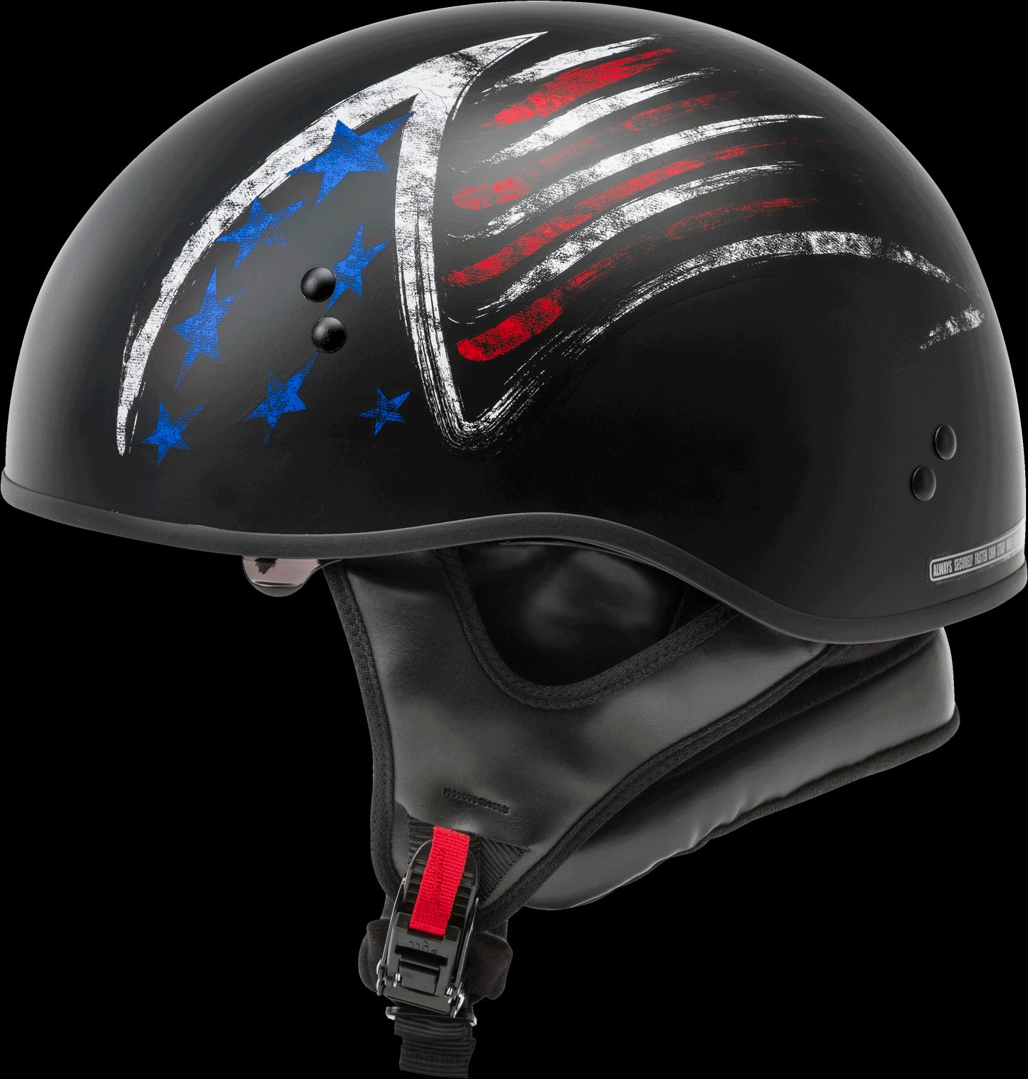 GMAX HH-65 Bravery Half Helmet (Matte Black/Red/White/Blue)