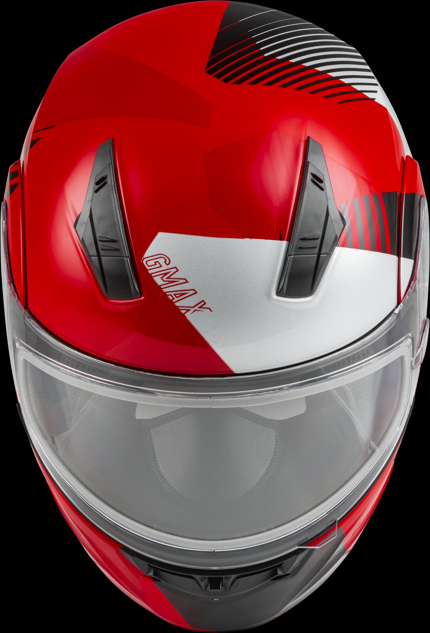 GMAX MD-04S Reserve Modular Snow Helmet w/ Dual Lens Shield (Red/Silver/Black) - 3XL