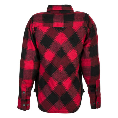 Highway 21 Women's Rogue Motorcycle Flannel Shirt (Pink/Grey)