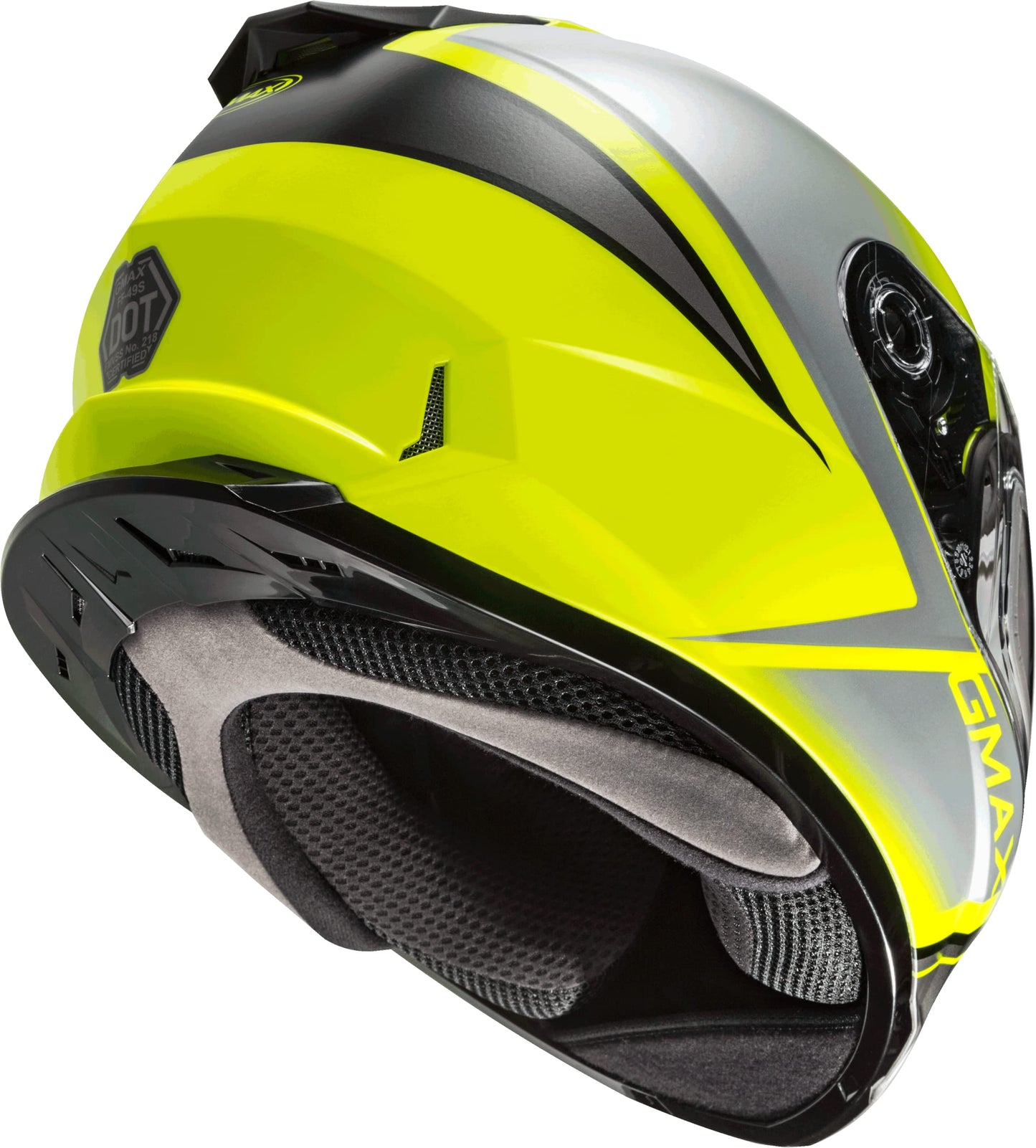 GMAX FF-49S Hail Snow Helmet (Matte Hi-Vis/Black/Grey) - Small