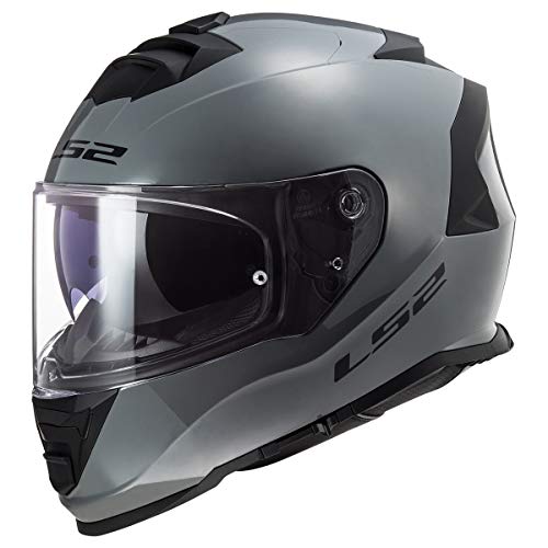 LS2 Helmets Assault Full Face Motorcycle Helmet W/SunShield (Gloss Battleship Gray - XX-Large)