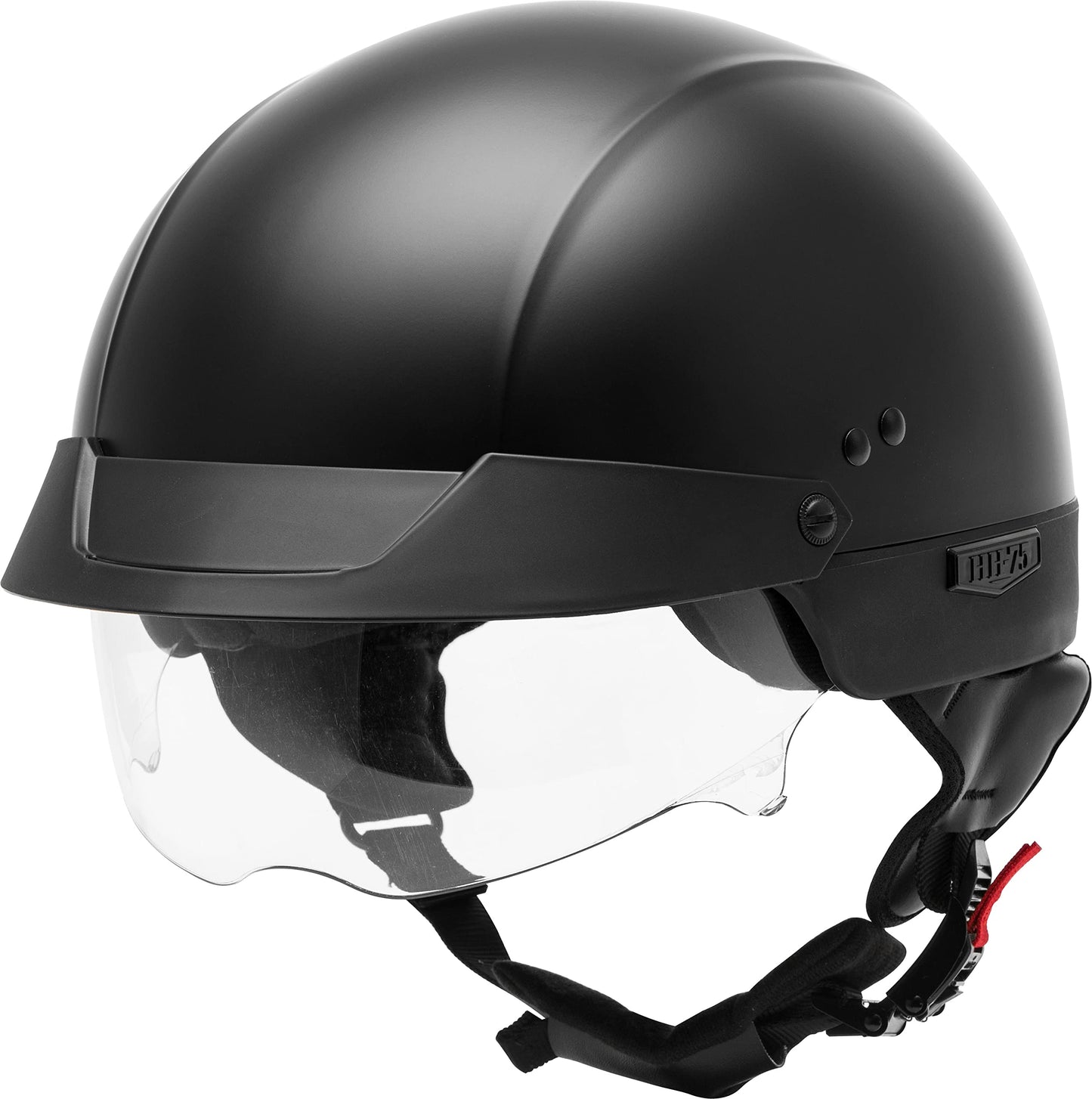 GMAX HH-75 Half Helmet (Matte Black) - Medium