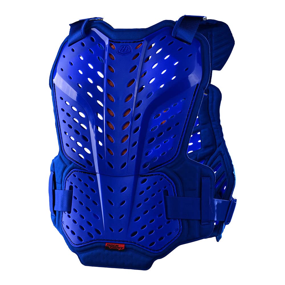 Troy Lee Designs Motocross Motorcycle Dirt Bike Chest and Back Protector for Adult Men Women and Unisex, Rockfight (XS/SM, Blue)