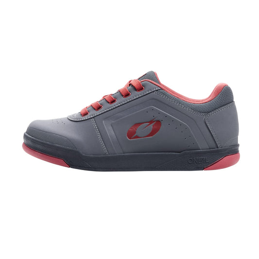 O'Neal Pinned Flat Pedal MTB Shoe V.22 (Gray/Red) Size 10 (43)