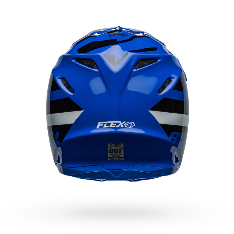 Bell Moto-9S Flex Helmets (Banshee Gloss Blue/White)