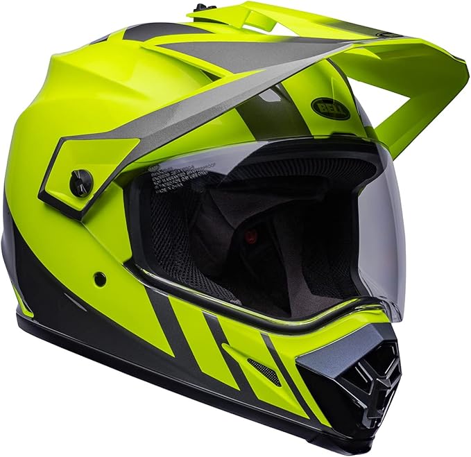 BELL MX-9 Adventure MIPS Adult Motorcycle Helmet (Dash Hi-Viz Yellow/Gray) - Large