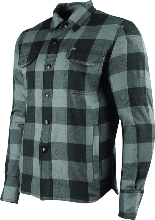 Speed and Strength True Grit Armored Moto Shirt Grey - XL