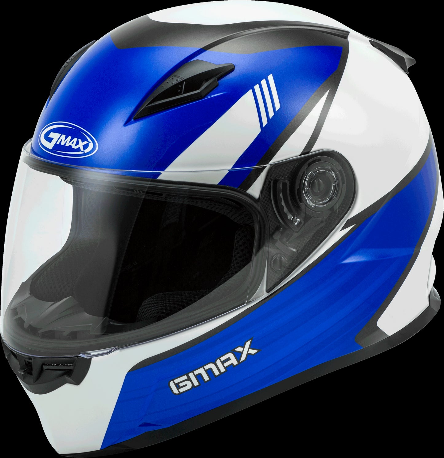 GMAX FF-49 Deflect Motorcycle Helmet (White/Blue)