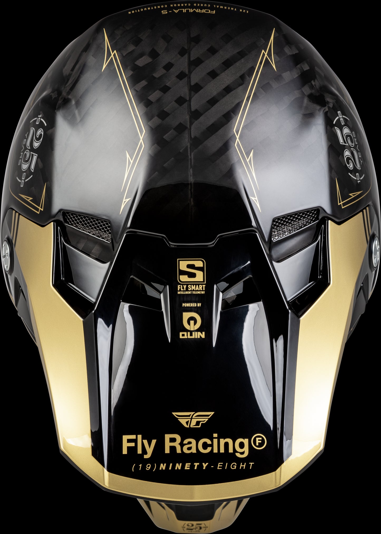 Fly Racing Formula S Legacy Carbon Helmet (Black/Gold)