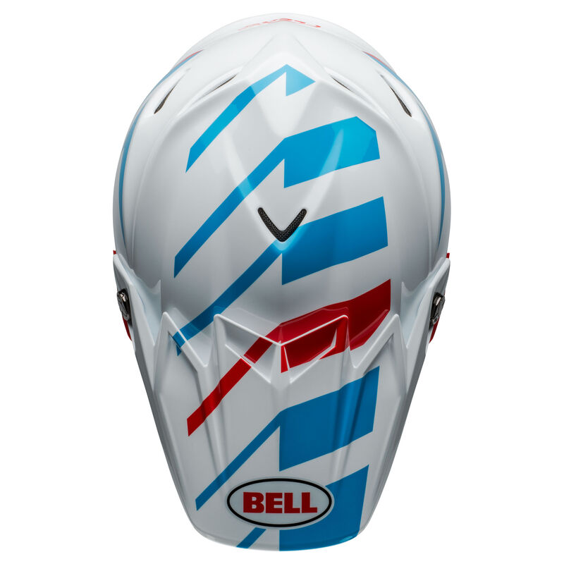 Bell Moto-9S Flex Helmets (Banshee Gloss White/Red)