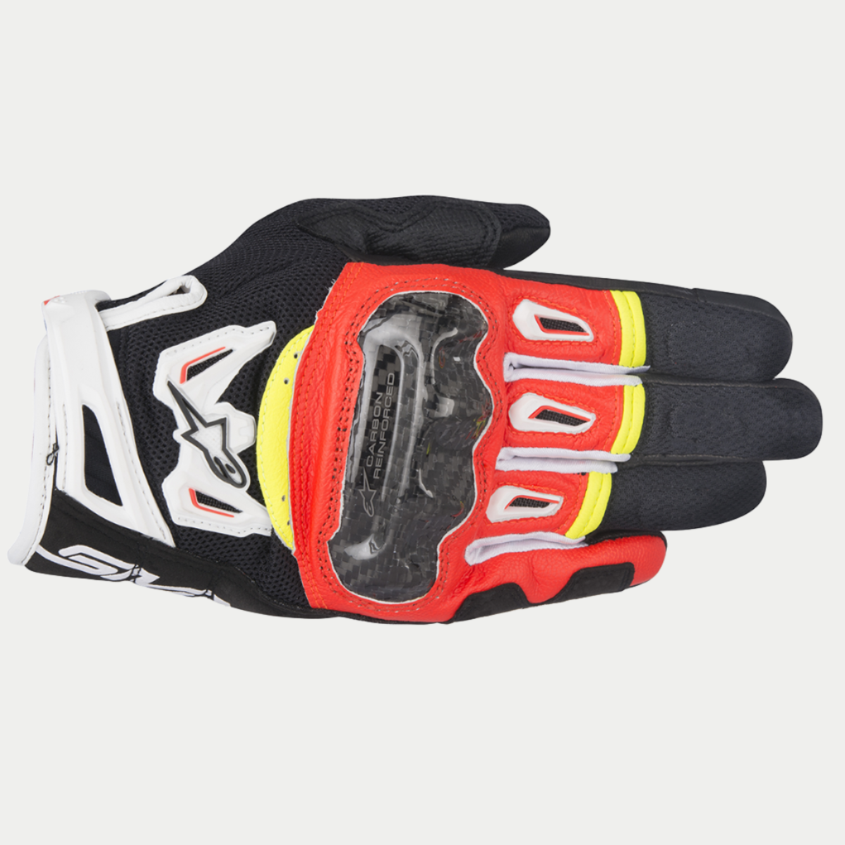 Alpinestars SMX-2 Air Carbon V2 Gloves (Black / Red / White / Yellow)