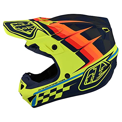 Troy Lee Designs SE4 Polyacrylite Midnight Motocross Helmet Youth (Yellow)