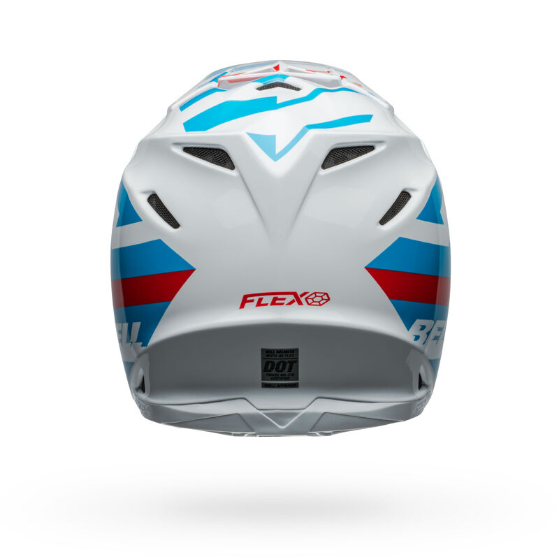 Bell Moto-9S Flex Helmets (Banshee Gloss White/Red)