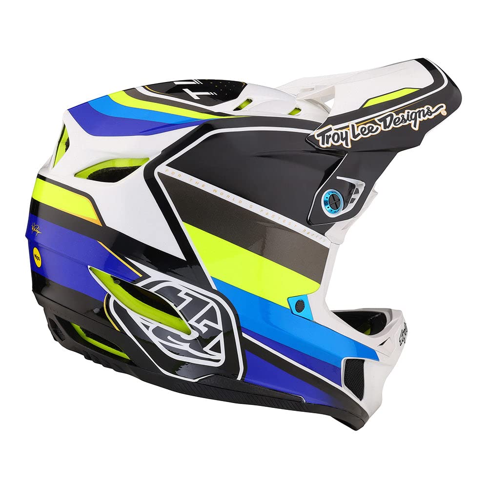 Troy Lee Designs D4 Composite Reverb Full Face Mountain Bike Helmet (White/Blue)