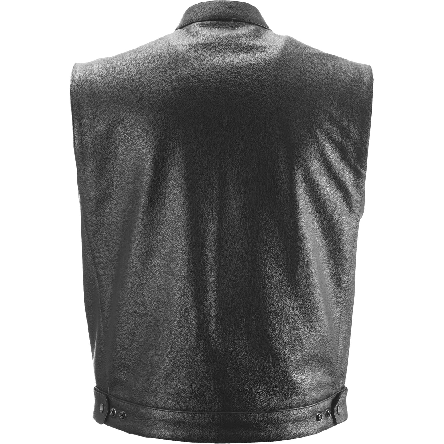 Highway 21 Magnum Leather Motorcycle Vest (Black)