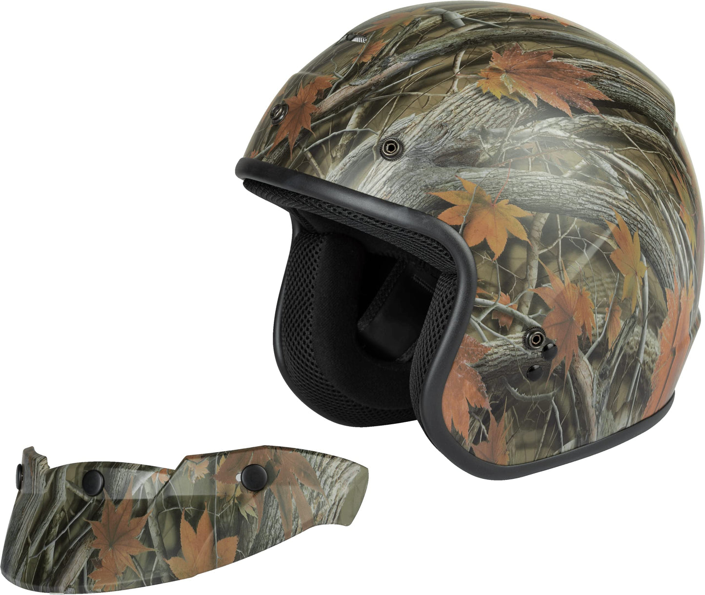 GMAX OF-2 Open-Face Helmet (Leaf Camo) - Large