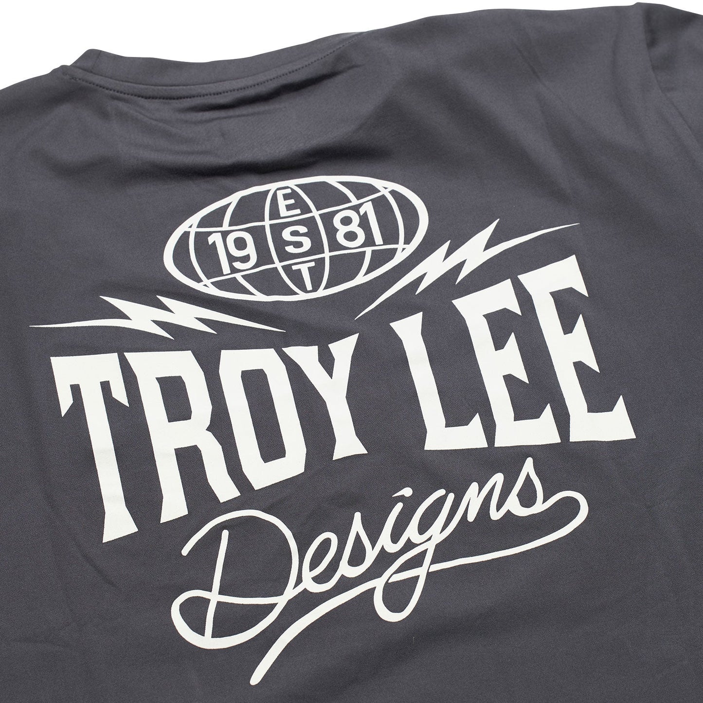 Troy Lee Designs Adult Ruckus Long Sleeve Ride Tee Bolts (Carbon)