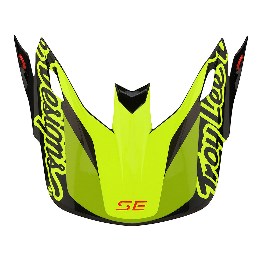 Troy Lee Designs Adult SE5 Carbon MX Helmet W/MIPS (Omega Black / Flo Yellow, Small)