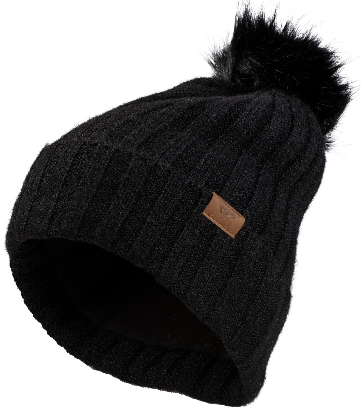 Fly Racing Women's Snow Pom Beanie (Black) - OSFA