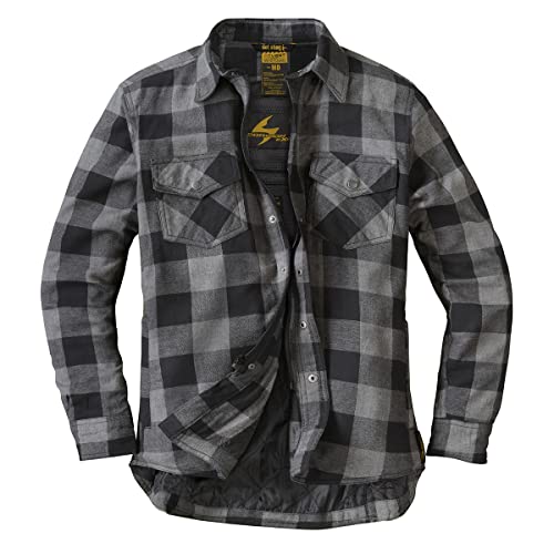 ScorpionEXO Covert Women's Flannel Motorcycle Shirt (Black/Grey) - Medium