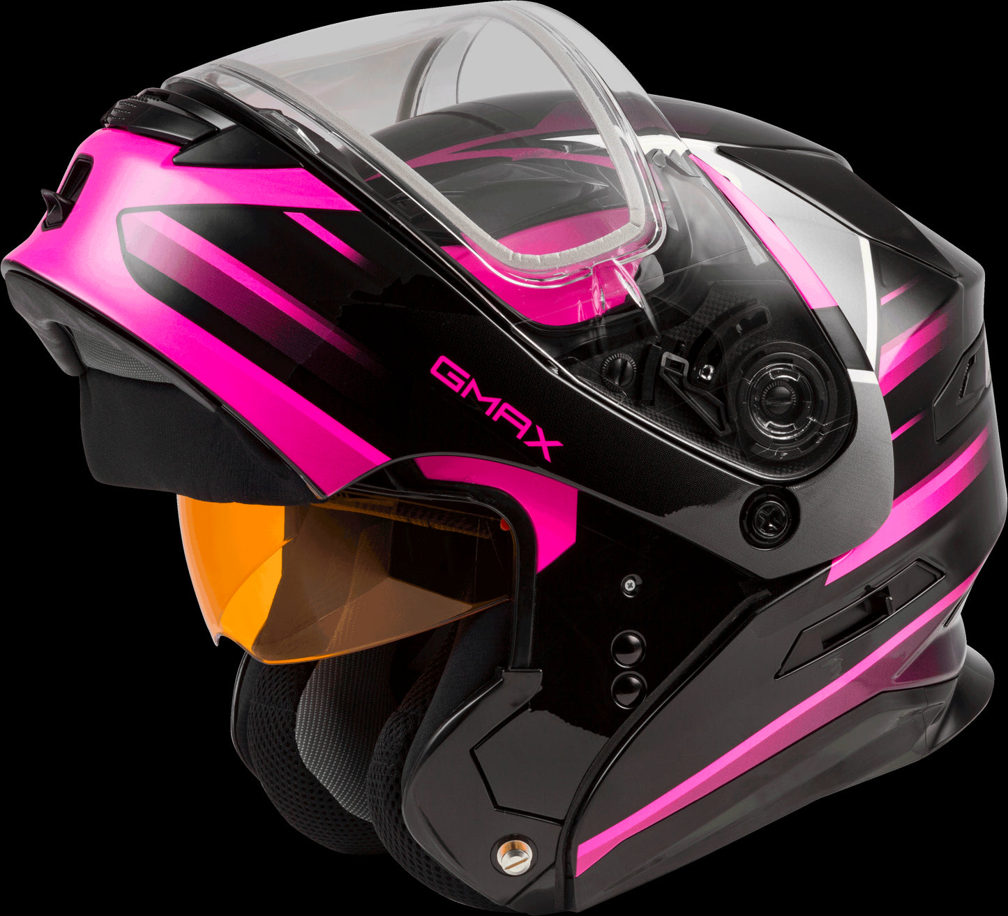 GMAX MD-01S Descendant Modular Snow Helmet (Black/Pink/White) - XS