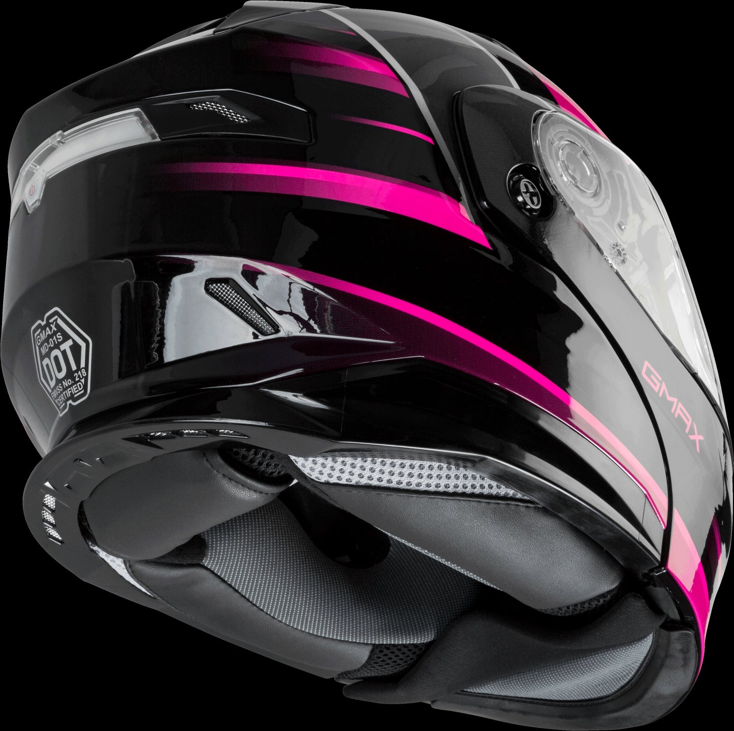 GMAX MD-01S Descendant Modular Snow Helmet (Black/Pink/White) - XS