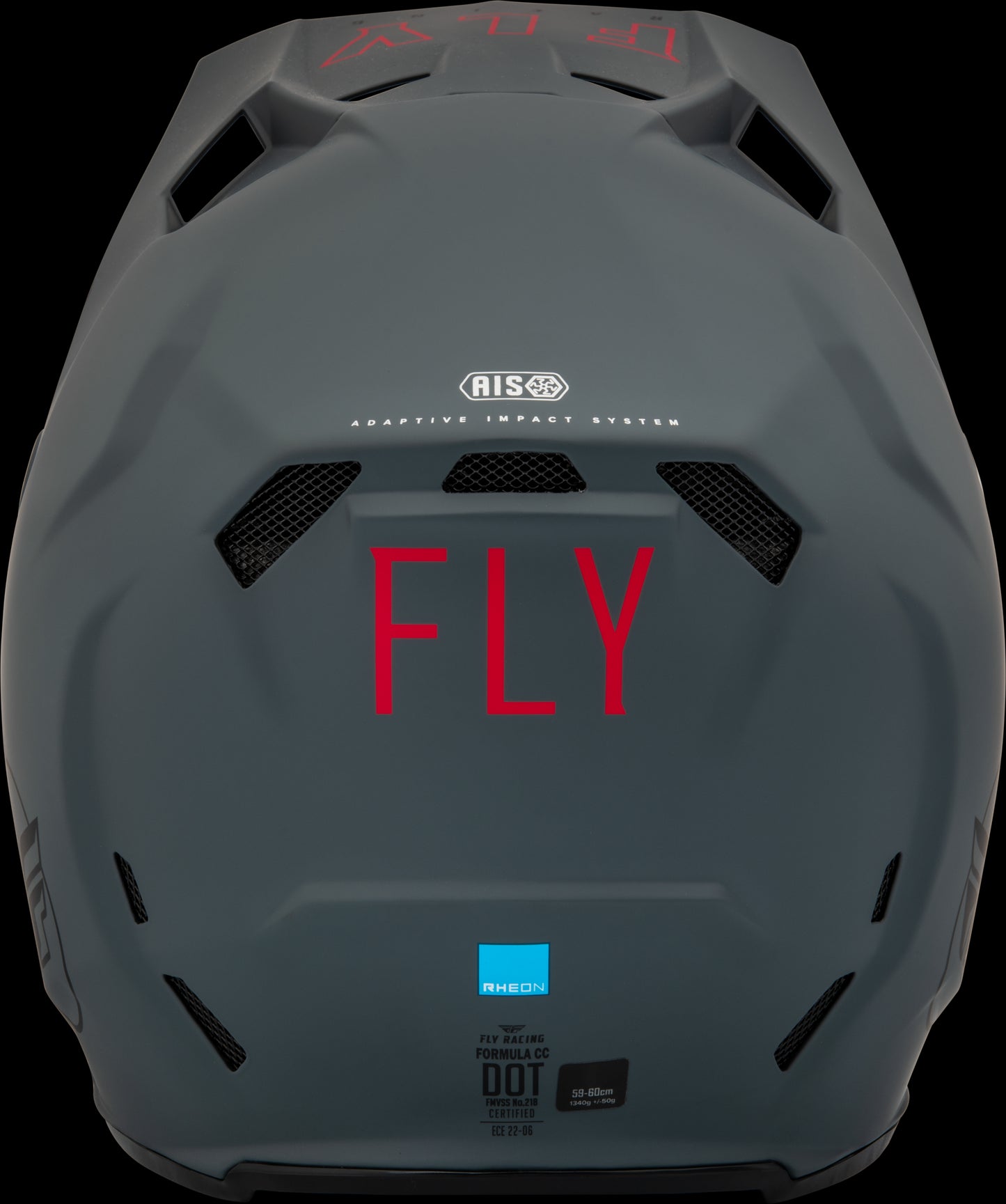 Fly Racing Formula CC Driver Helmet (Matte Grey / Black) - Youth Large