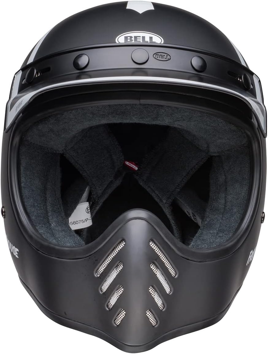 BELL Moto-3 Helmet (FastHouse Old Road Matte/Gloss Black/White) - Small