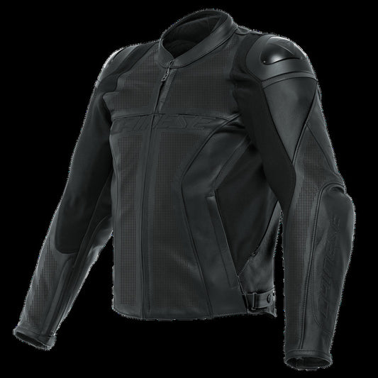 Dainese Racing 4 Leather Jacket Perforated - Black Size 60 (Part Number: dai201533849-691-60)