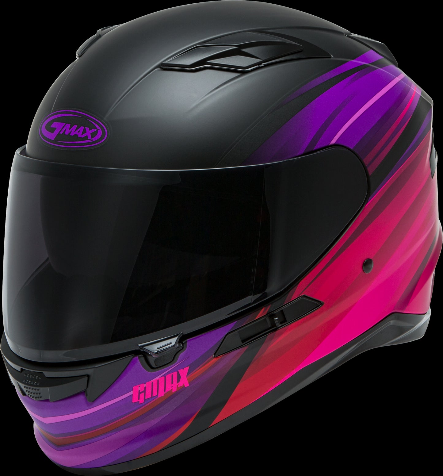 GMAX FF-98 Osmosis Motorcycle Helmet (Black/Purple/Red) - Large