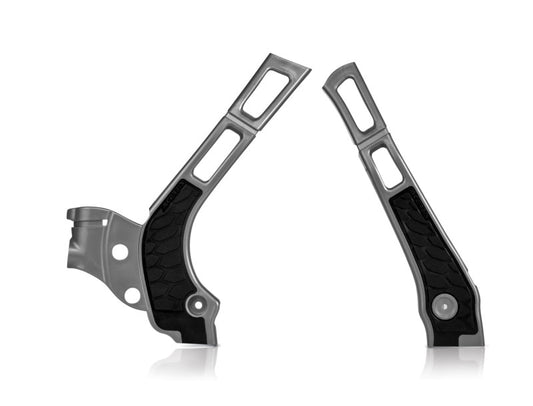 Acerbis 21-24 Fantic XE/XX/ 05-24 Yamaha YZ125/250/YZ125X/YZ250XFrame Guard X Grip - Silver/ Black