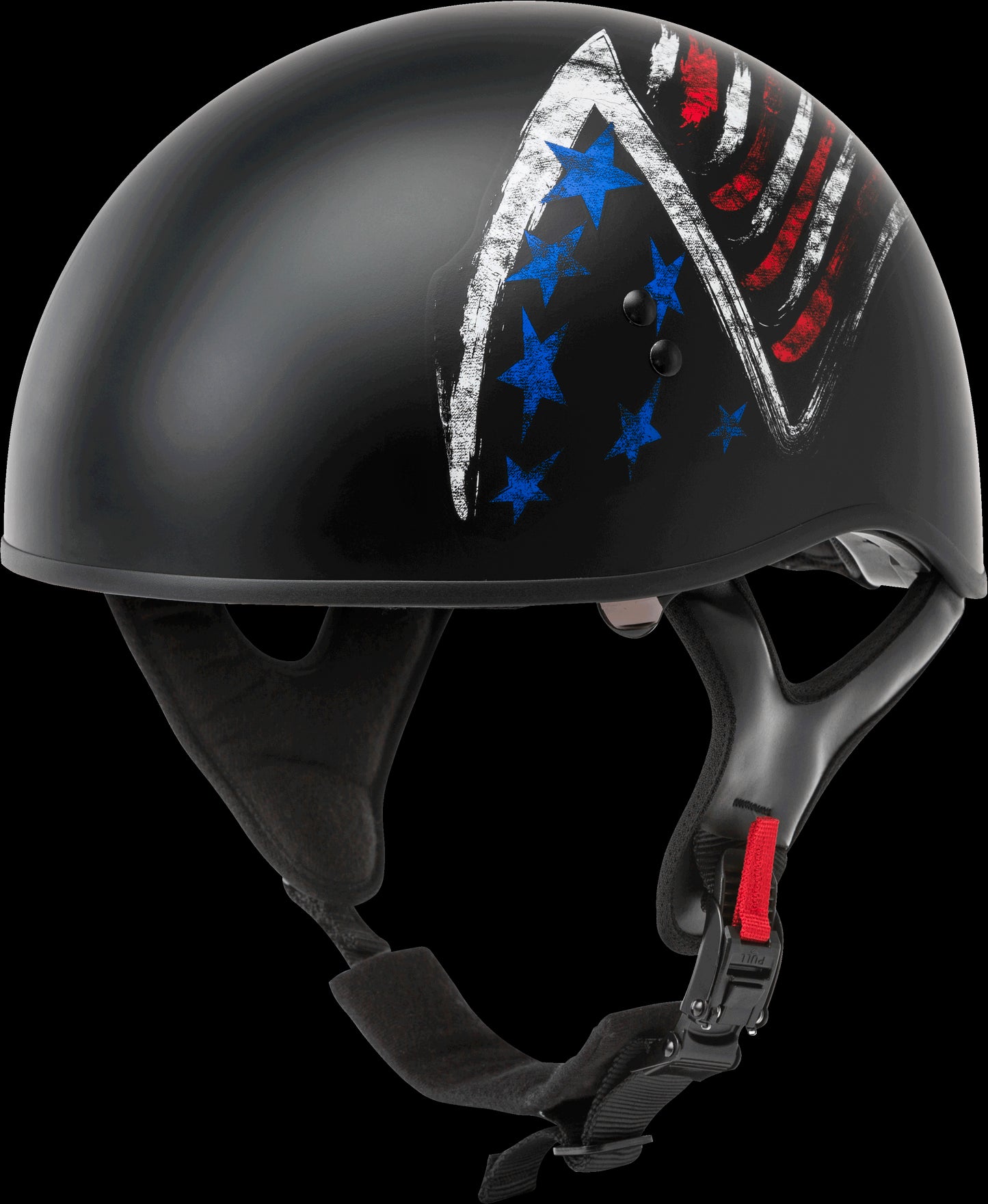 GMAX HH-65 Bravery Half Helmet (Matte Black/Red/White/Blue)