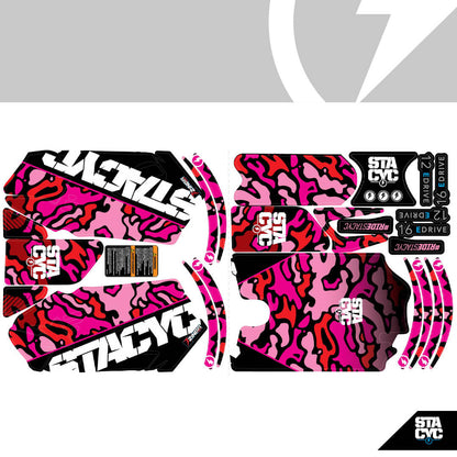 STACYC Graphics Kit (Pink Camo) - Brushless 16eDRIVE
