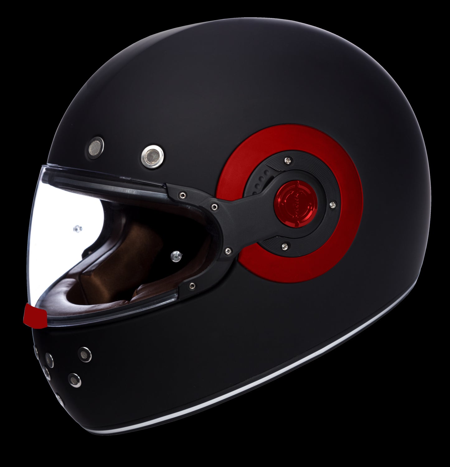 Retro Helmet (Matte Black/Red)